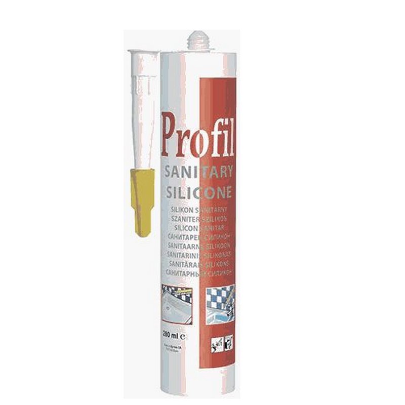 Герметик силикон санитарный SOUDAL PROFIL белый 0,28г