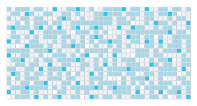 панель декоративная пвх artdekart мозаика голубая 955*480мм 0,458м.кв.