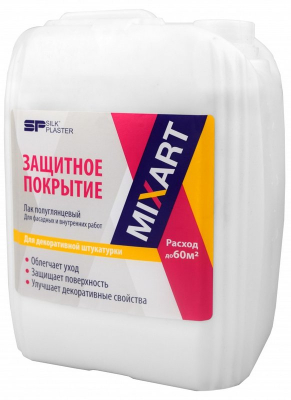 лак миксарт 5 л silk plaster (5 кг) расход 50м2